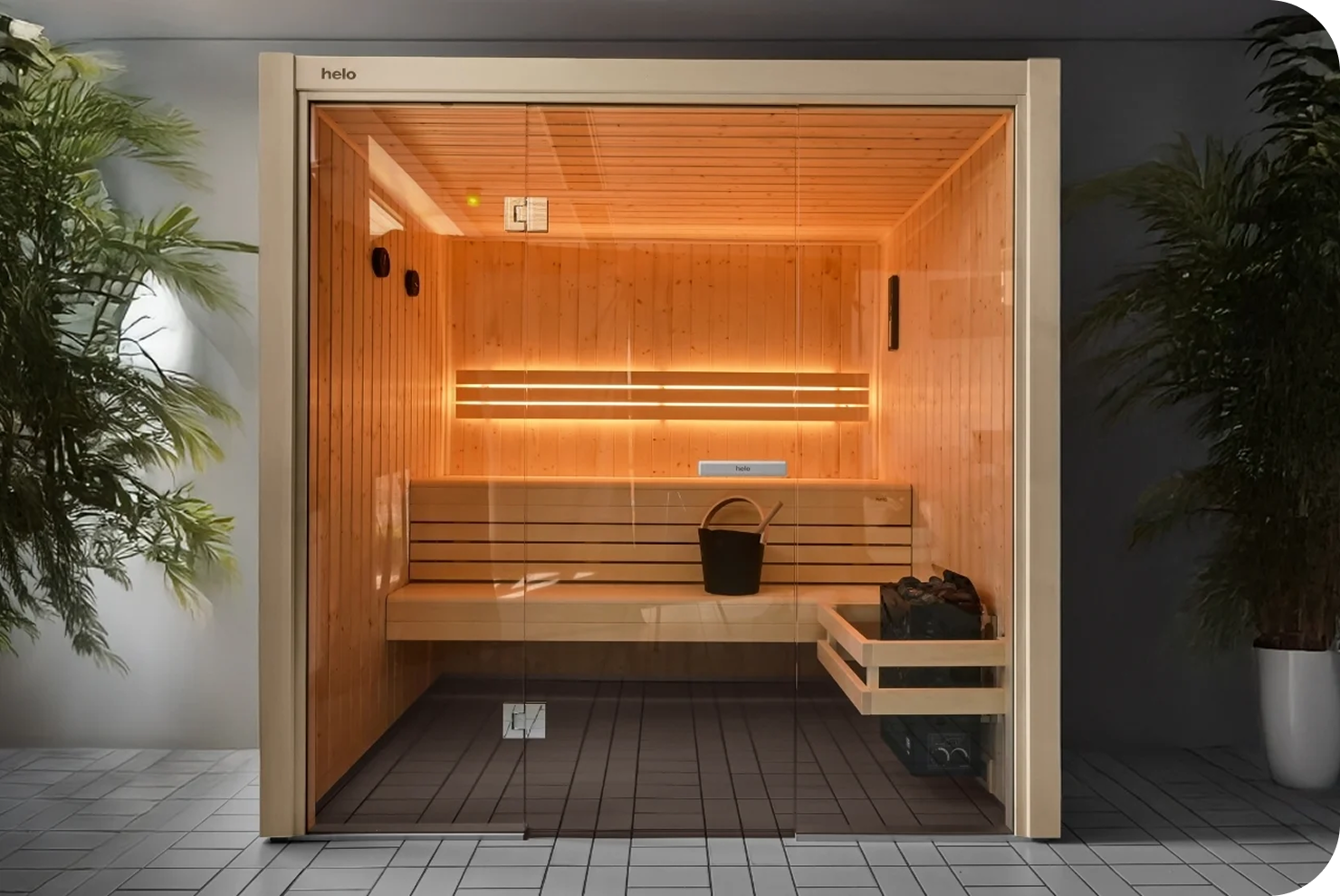 開放感と造形美が調和する、
Sauna Room Hanko L